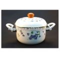 enamel strait pot of customzing of beauty flower